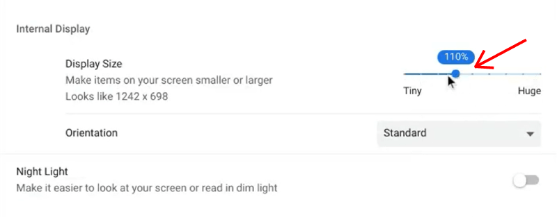 Chrome OS change screen resolution