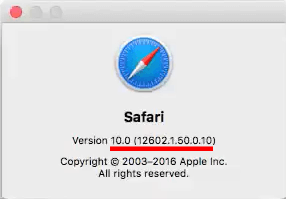 How to check your Safari version number